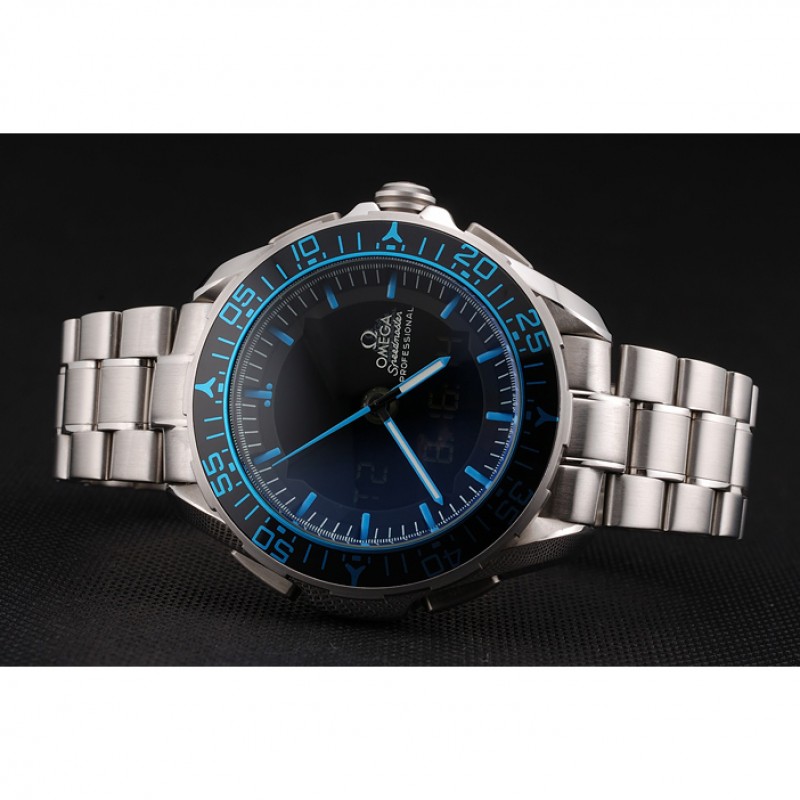 Omega Speedmaster Skywalker X-33 Black Dial Blue On Black Bezel Stainless Steel Case And Bracelet-3