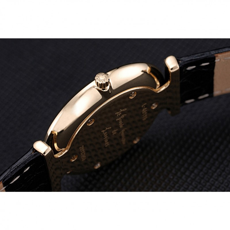 Longines La Grande Classique Champagne Dial Black Leather Band Homme 622123-7