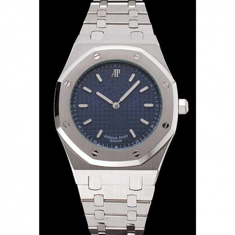 AAA Audemars Piguet Royal Oak Fondation Blue Dial Stainless Steel Case And Bracelet-1