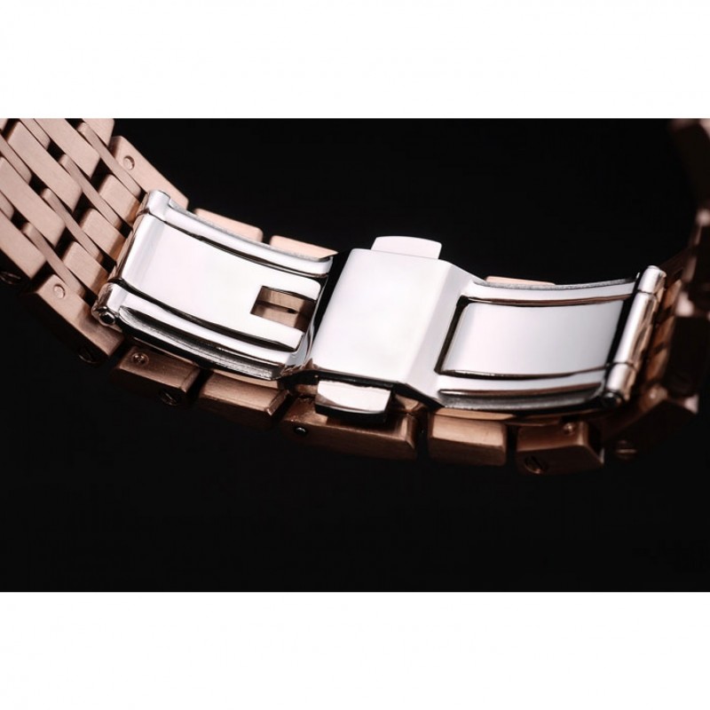 Best Replica Watches Omega Swiss DeVille Rose Gold Bezel Roman Numbers Brown Dial 7610-6