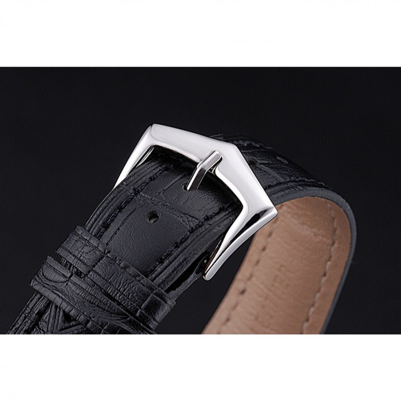 Patek Philippe Grand Complications Stainless Steel Case Black Dial Roman Numerals Black Leather Bracelet 622256-5