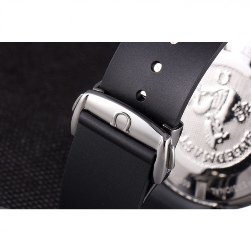 Omega Speedmaster Black Rubber Bracelet White Dial 801422-6