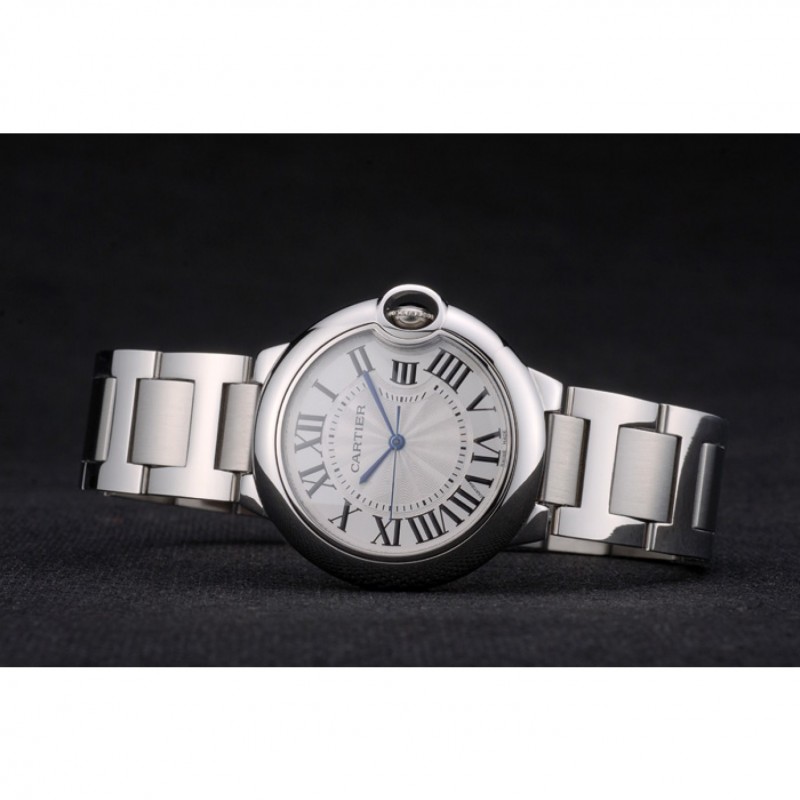 AAA Replica Watches Cartier Ballon Bleu 38mm White Dial Stainless Steel Case Two Tone Silver Bracelet-3