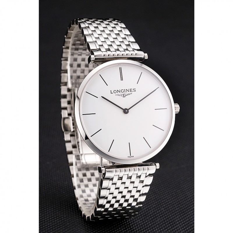 Swiss Longines Grande Classique White Dial Stainless Steel Case And Bracelet-2