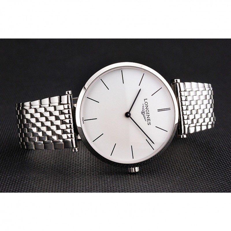 Swiss Longines Grande Classique White Dial Stainless Steel Case And Bracelet-3