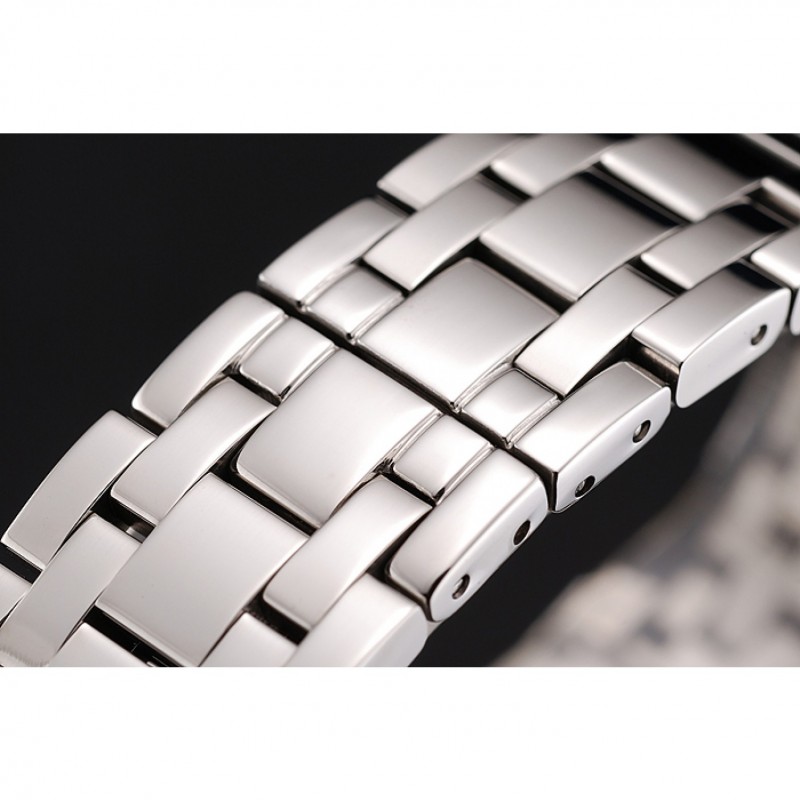 AAA Cartier Tank Americaine White Dial Diamond Bezel Stainless Steel Case And Bracelet 1453777-5