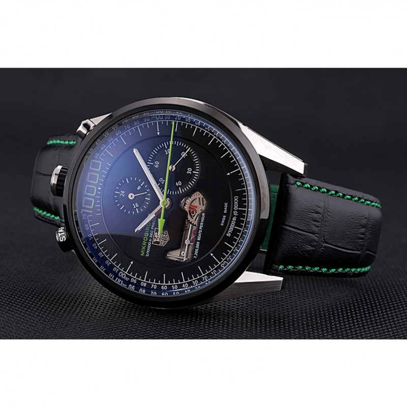 SS Replica Watches Tag Heuer Mikrogirder 10000 Black 622073-3