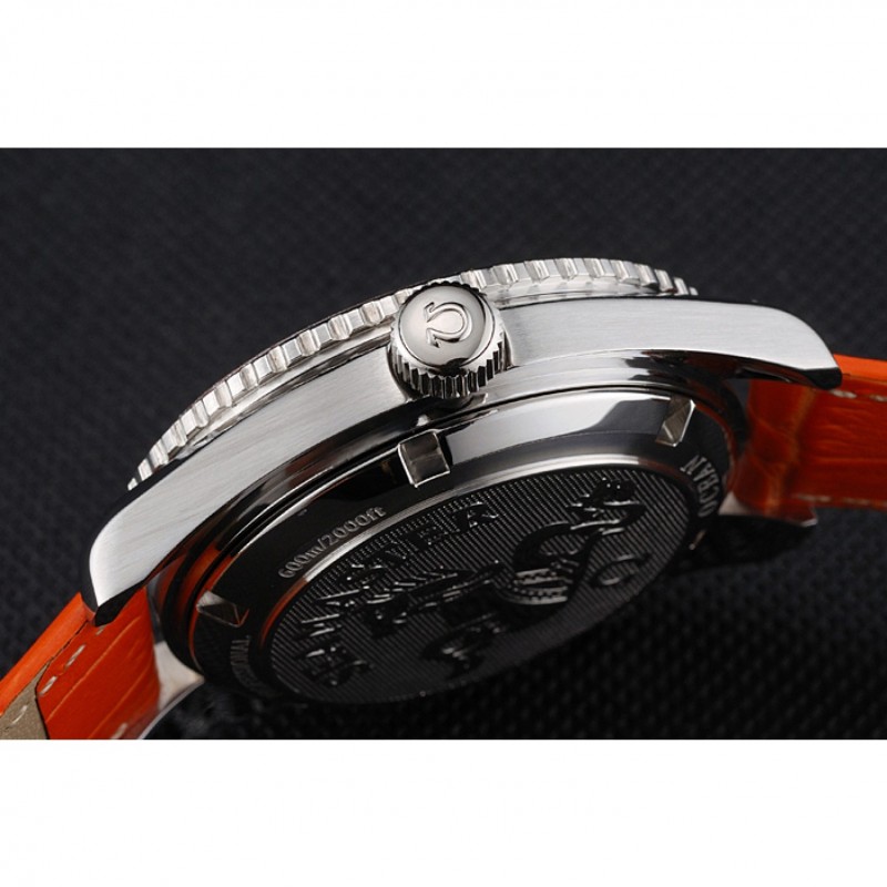 Omega Seamaster Planet Ocean Co-axial Orange Case Black Dial 98100-8