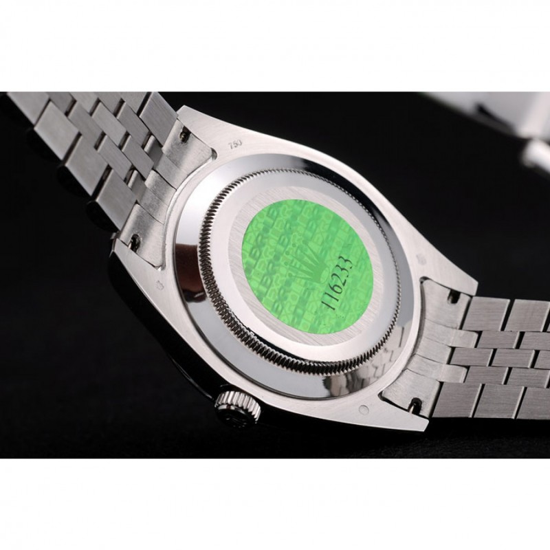 Best Replica Watches Rolex Swiss DateJust Stainless Steel Ribbed Bezel Flower Silver Dial 42001-6