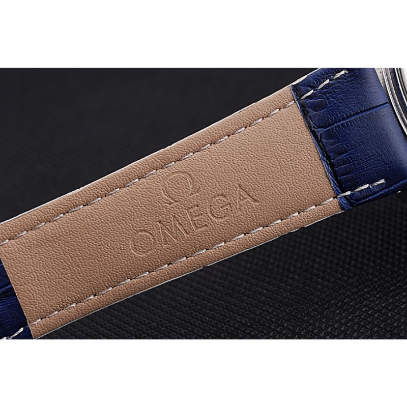 Omega Speedmaster Blue Dial Stainless Steel Case Blue Leather Strap 622808-7