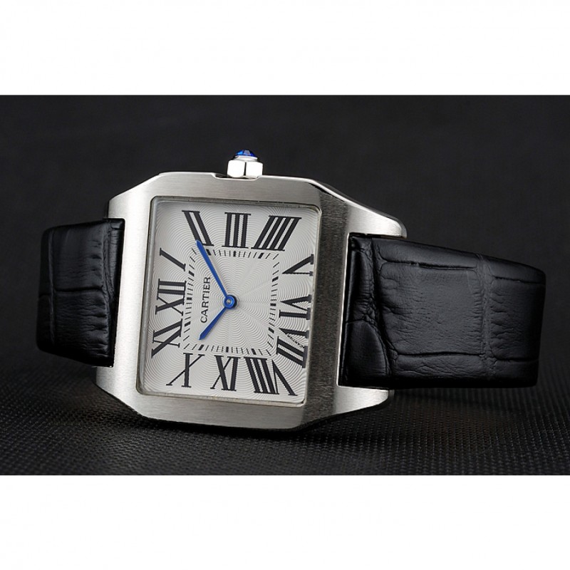 High End Replica Watches Cartier Santos 100 Polished Stainless Steel Bezel 621931-2
