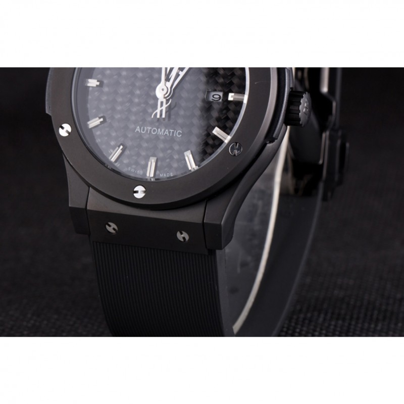Luxury Hublot Big Bang Black Rubber Strap Black Checkered Dial 80193-6