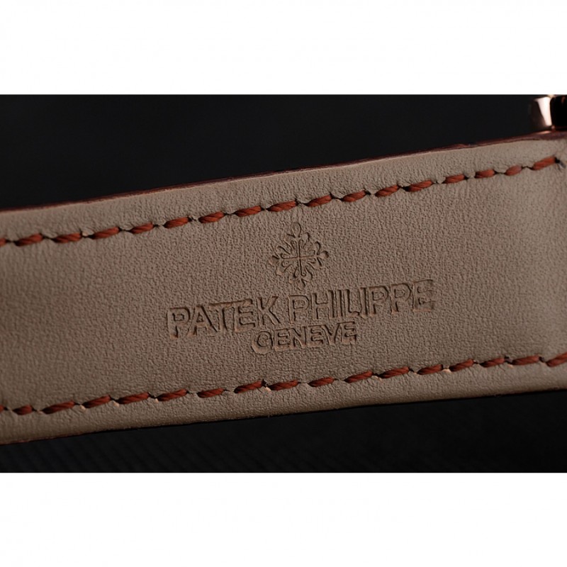Patek Philippe Grand Complications White Skeleton Dial Rose Gold Case Brown Leather Strap 1453808-6