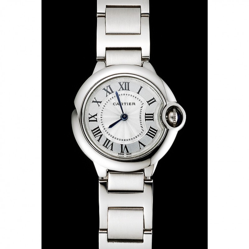 Cheap Replica Watches Cartier Ballon Bleu 30mm White Dial Stainless Steel Case And Bracelet-1