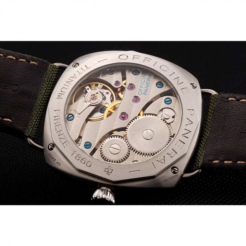 Panerai Radiomir Black Seal Logo Acciaio Black Dial Green Bracelet 1454017-6