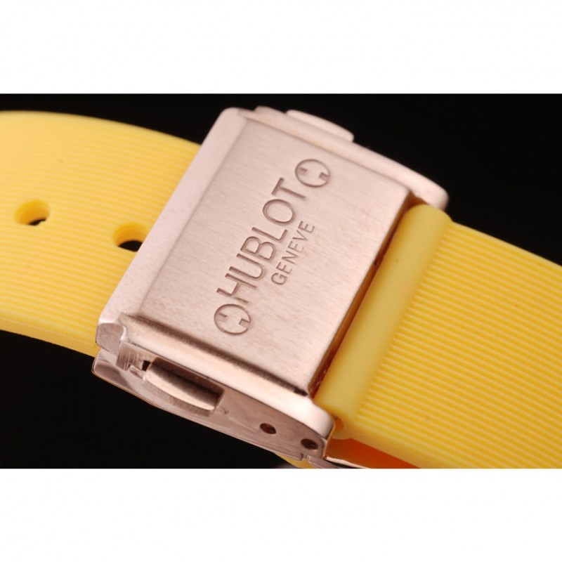 Hublot Big Bang Yellow Strap White Dial Watch 98068-5