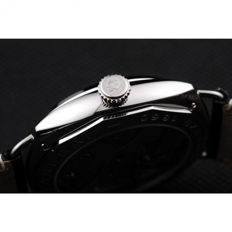 Panerai Radiomir Polished Stainless Steel Case Black Dial Black Leather Strap 98140-8