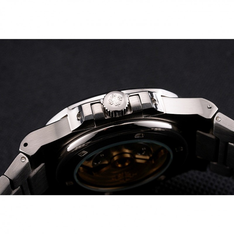 Patek Philippe Nautilus Black Dial Stainless Steel Case And Bracelet-8