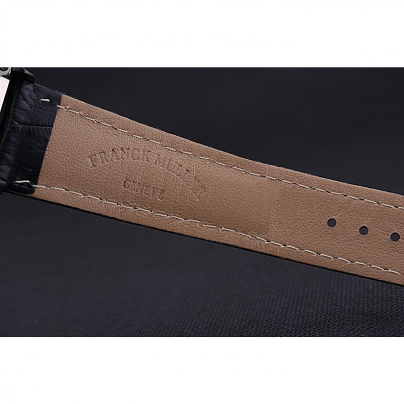 Franck Muller Casablanca White Dial Numbers Black Croco Strap 80303-5