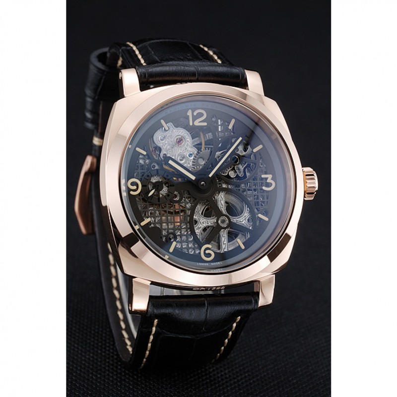 Panerai Radiomir Tourbillon GMT Ceramica Lo Scienziato Black Leather Bracelet 1454230-2