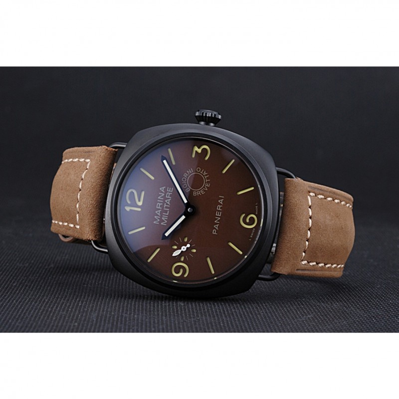 Panerai Luminor Marina Militare Ion Plated Stainless Steel Bezel Khaki Bracelet 622319-4