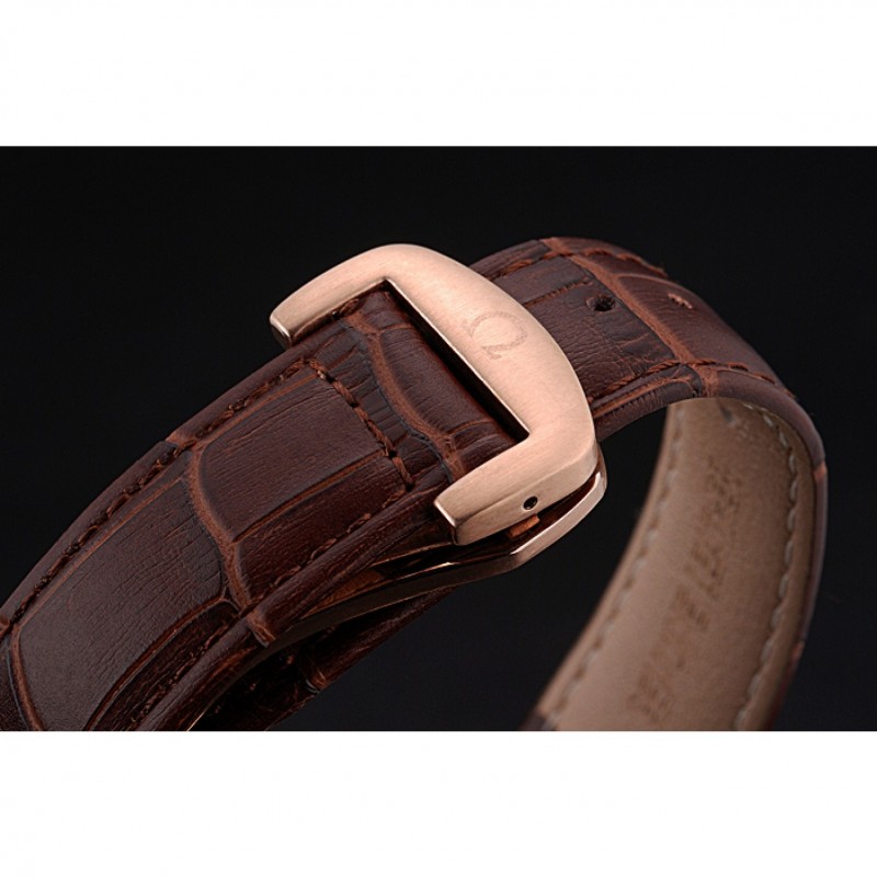 Omega Seamaster Aqua Terra Chrono GMT Teak-Grey Dial Brown Leather Bracelet 622536-6