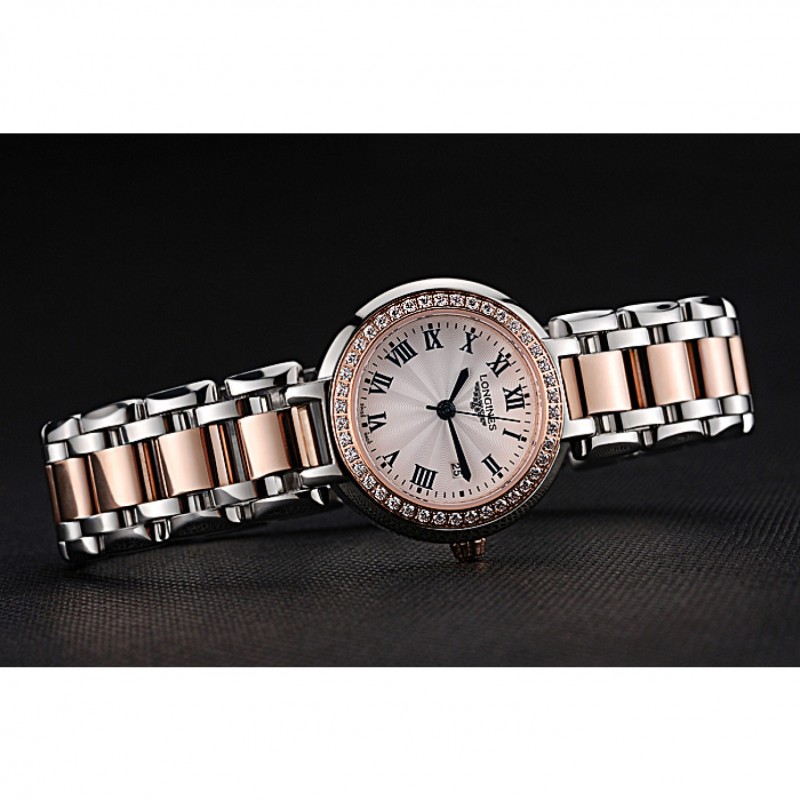 Longines PrimaLuna Stainless Steel And Gold Diamond Case 622585-3