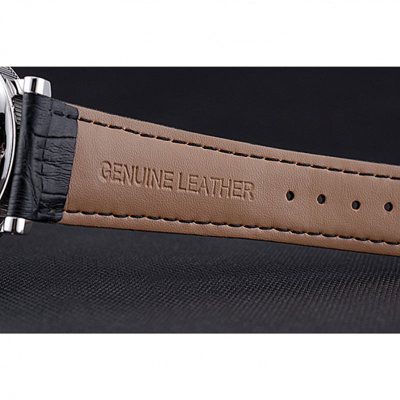 Breguet Classique Grande Complication Tourbillon Silver Case Black Dial Black Leather Strap 622212-8
