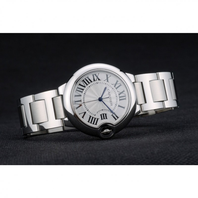 AAA Replica Watches Cartier Ballon Bleu 38mm White Dial Stainless Steel Case Two Tone Silver Bracelet-2