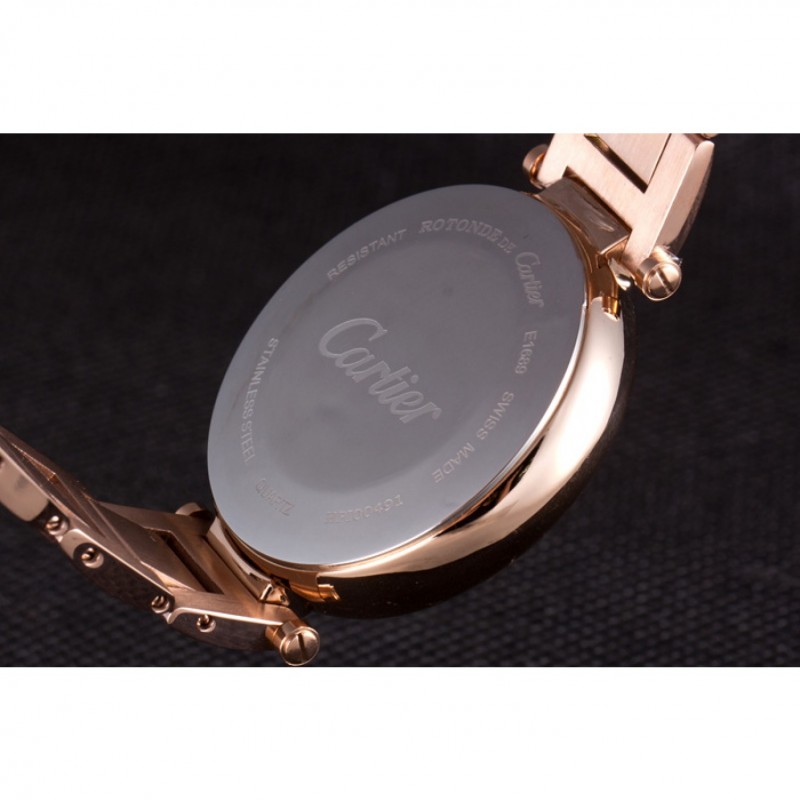 High End Cartier Ballon Bleu Rose Gold Stainelss Steel Strap White Dial 621453-8