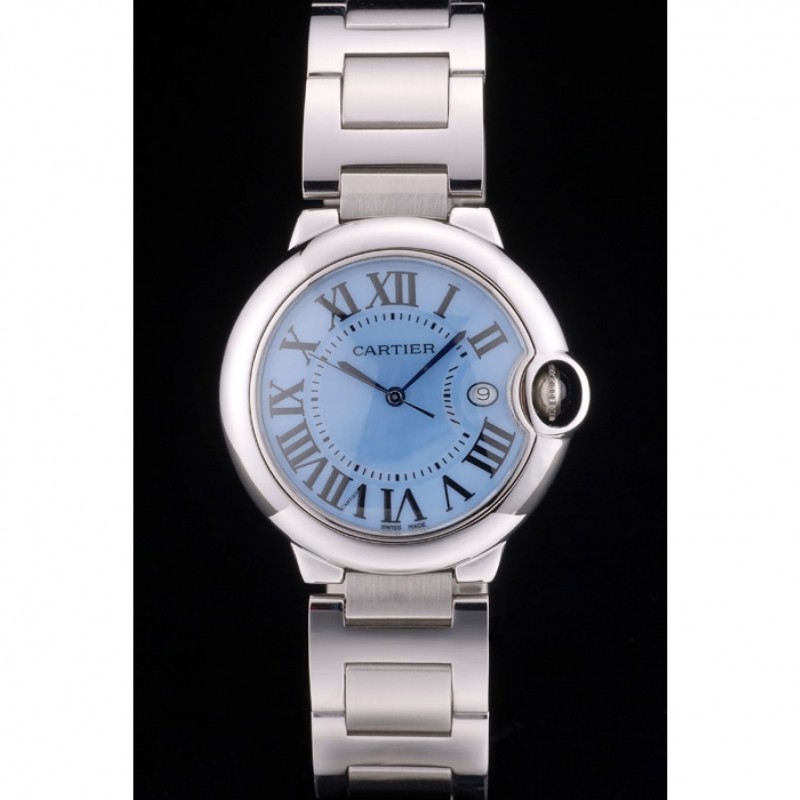 Best Replica Watches Cartier Ballon Bleu 38mm Blue Dial Stainless Steel Case And Bracelet-1