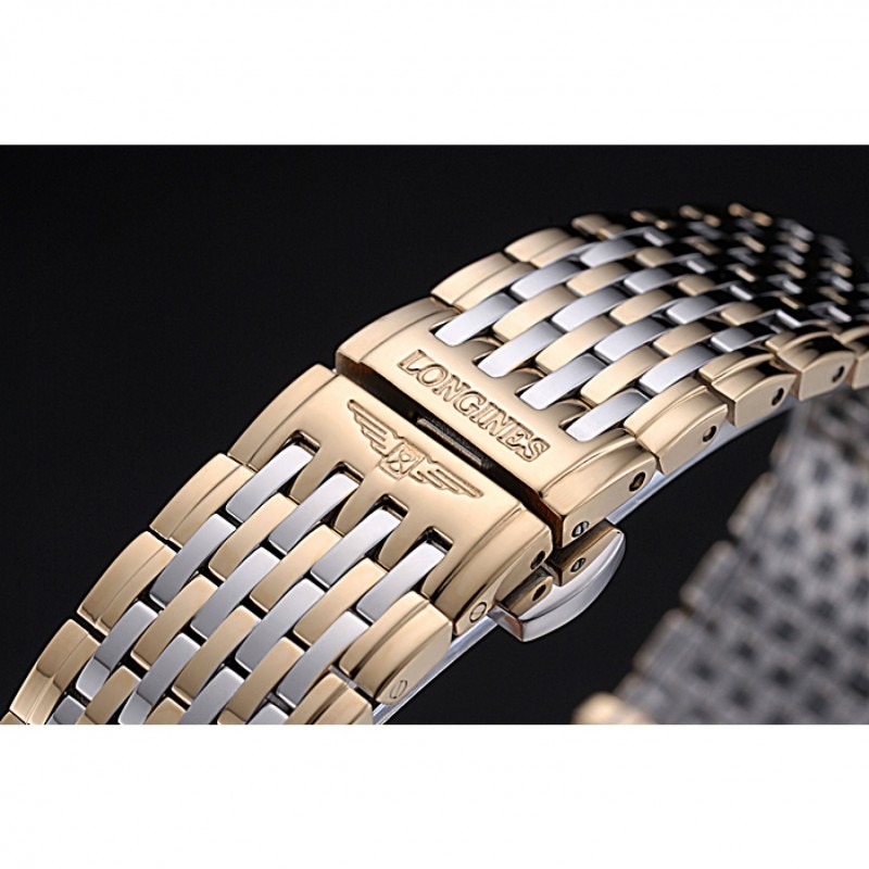 Longines La Grande Classique Two Tone Band White Dial Diamond Markers Homme 622101-7
