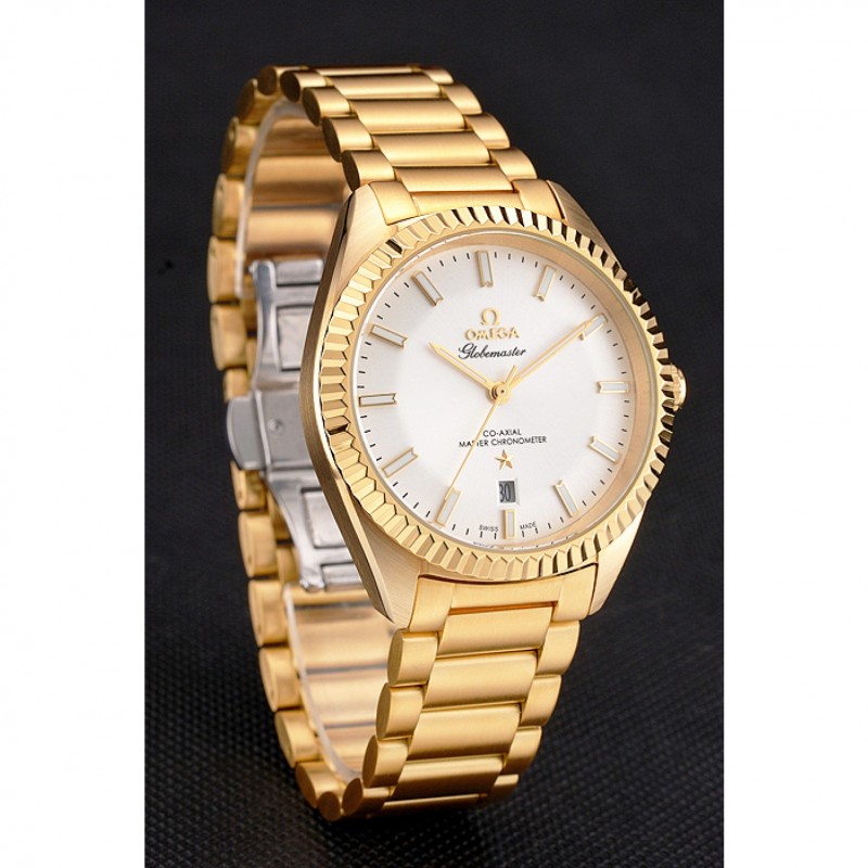 Omega Globemaster White Diak Gold Case And Bracelet-2