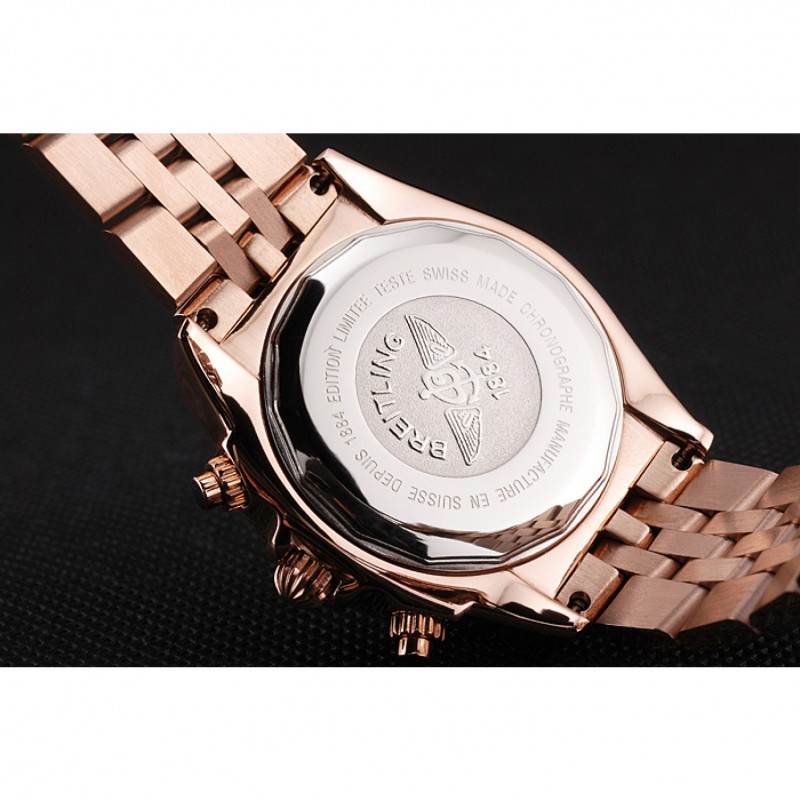 Breitling Chronomat Quartz Light Blue Dial Rose Gold Case And Bracelet-7