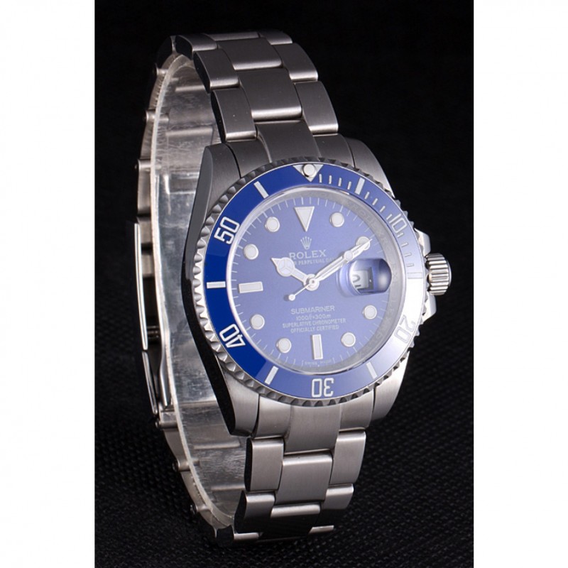 Rolex Submariner Stainless Steel Link Bracelet Blue Dial 621687-1