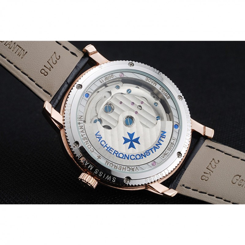 Vacheron Constantin Tourbillion Power Reserve White Dial Gold Case Black Leather Bracelet 1454272-7