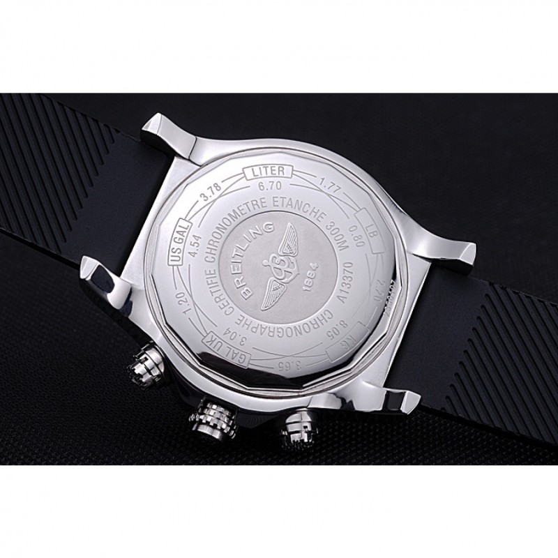 Best Replica Watches Breitling Chronomat Evolution Black Dial Black Rubber Bracelet 622516-6