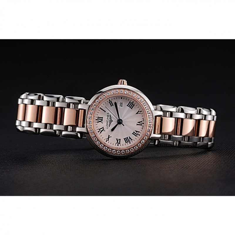 Longines PrimaLuna Stainless Steel And Gold Diamond Case 622585-4