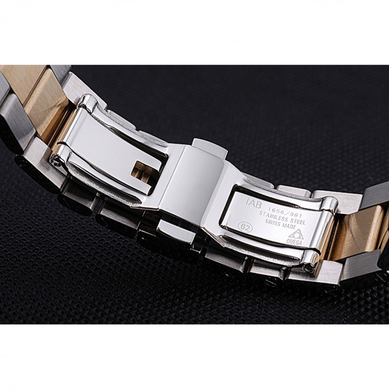 High Quality Omega Seamaster Planet Ocean GMT Black Dial Two Tone Band 622396-6