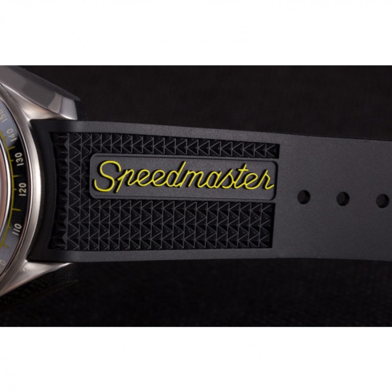 Omega Speedmaster Black Rubber Bracelet White Dial 801422-8