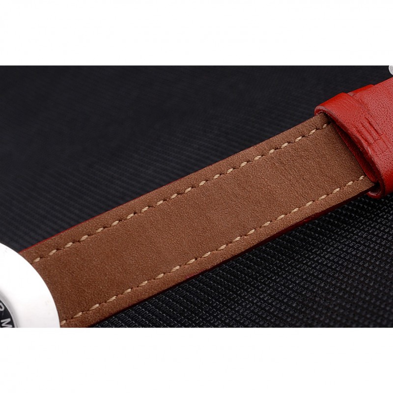 Hermes Classic MOP Dial Red Leather Strap-6