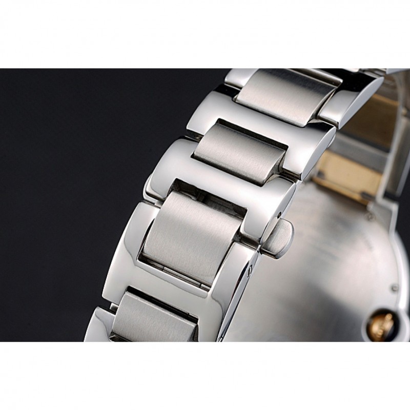 Swiss Cartier Ballon Bleu 42mm Silver Dial Stainless Steel Case Two Tone Gold Bracelet 622877-5