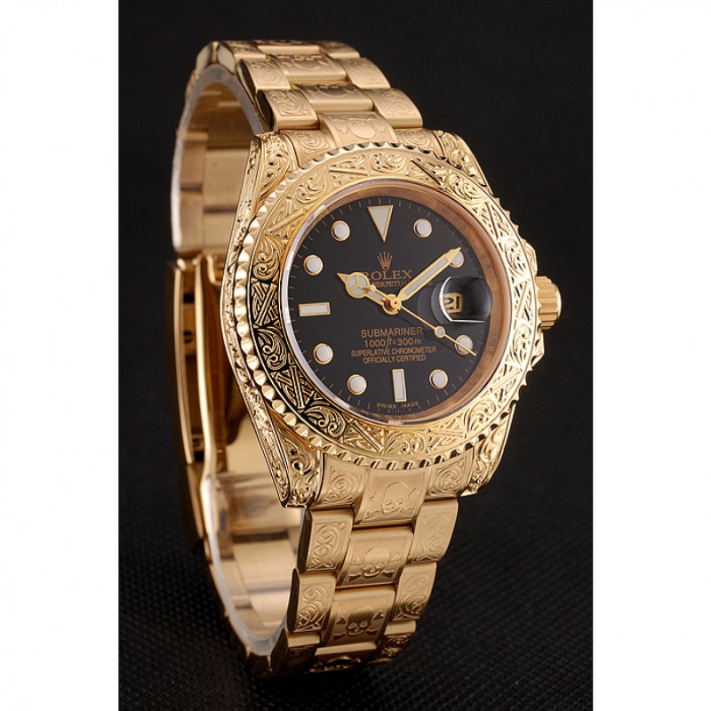 Rolex Submariner Skull Limited Edition Black Dial Gold Case And Bracelet 1454071-2