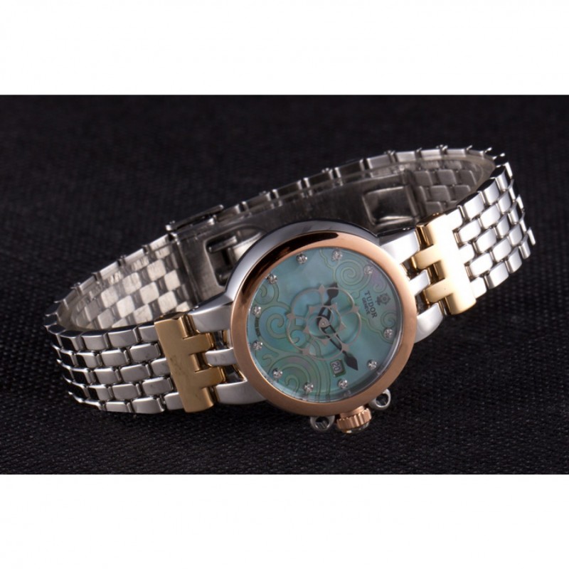 High Quality Replica Watches Tudor Clair de Rose White Dial Two Tone Band 621495-3
