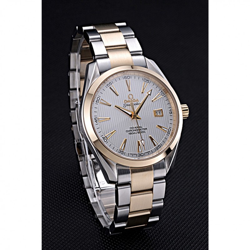 High End Replica Watches Omega Seamaster White Dial Two Tone 622167-2