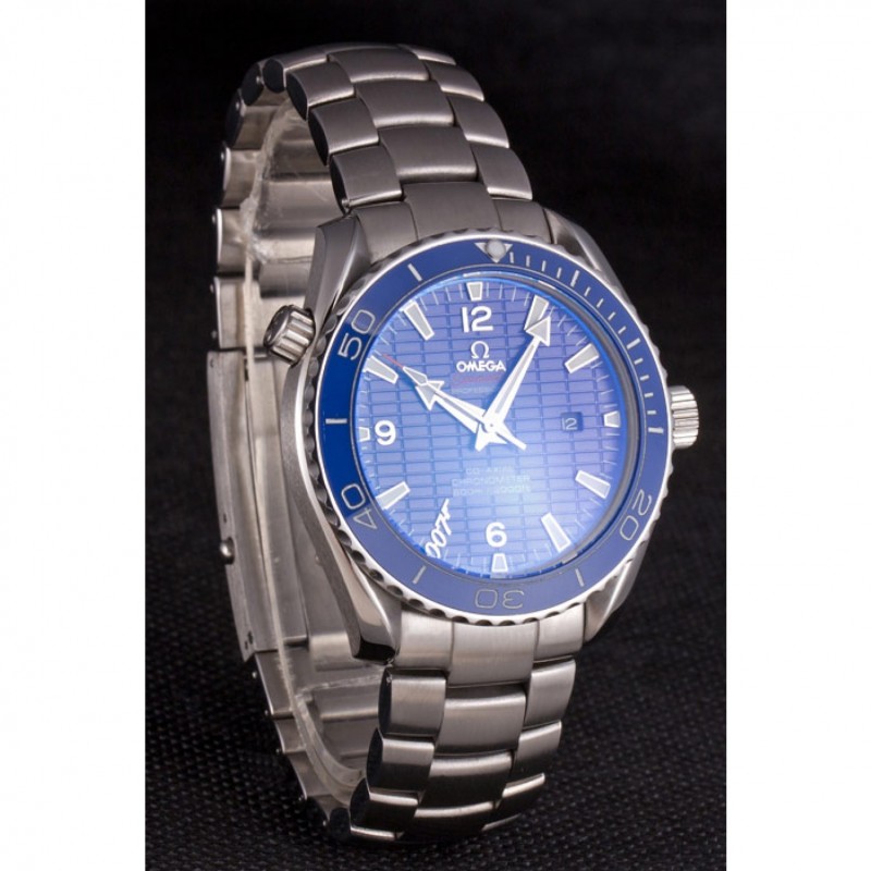 High End Omega James Bond Skyfall Watch with Blue Dial and Blue Bezel om230 621382-2
