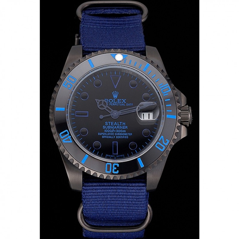 Rolex Stealth Submariner Blue Nylon Strap 622008-1