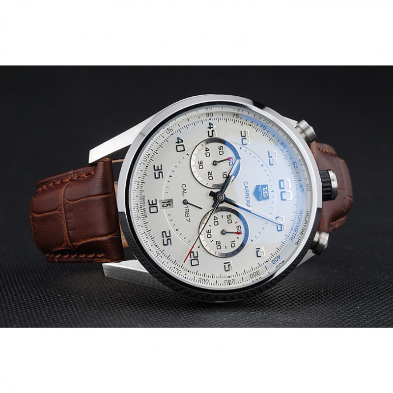 Tag Heuer Carrera Calibre 1887 Chronograph Brown Strap 622071-3