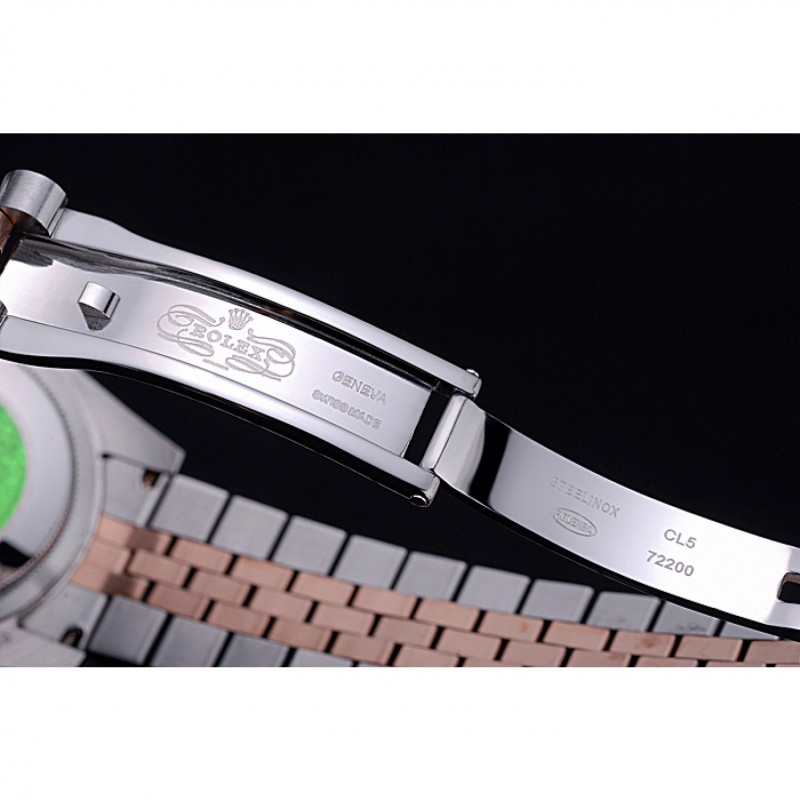 Luxury Replica Watches Rolex DateJust Black Dial Stainless Steel and Gold Bracelet 622545-7