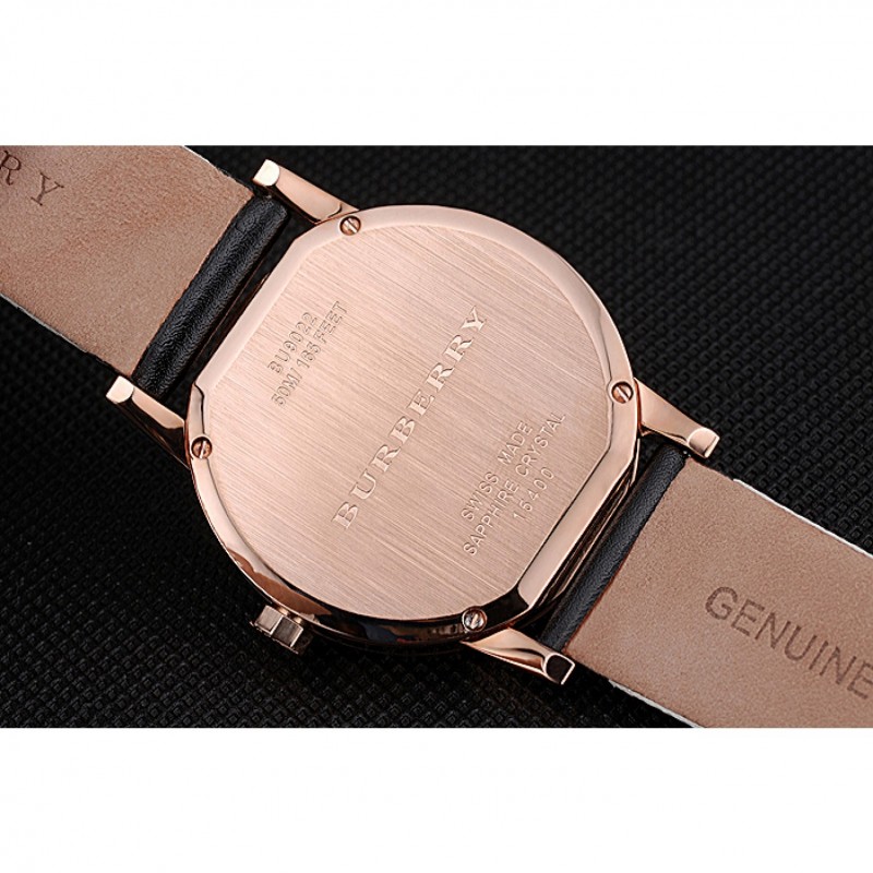 Burberry The City Classic Silver Dial Black Bracelet 622565-6